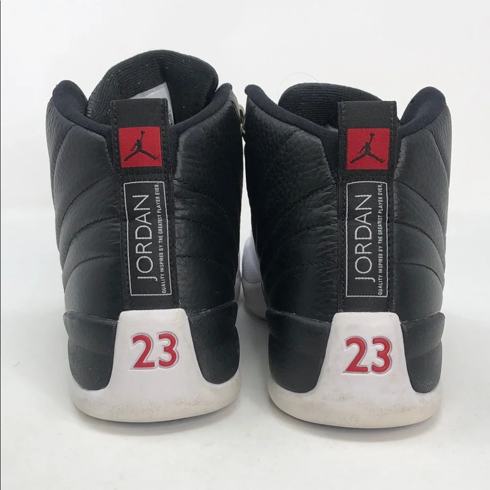 Air Jordan 12 Retro Playoffs CT8013-006 Black Varsity Red Sneakers - Size 10